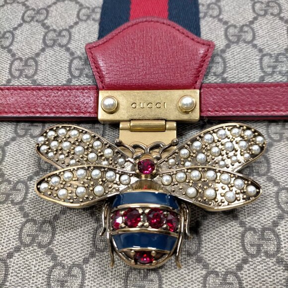 Gucci Queen Margaret Brown PVC Shoulder Bag mon937-101325 - Picture 8 of 16